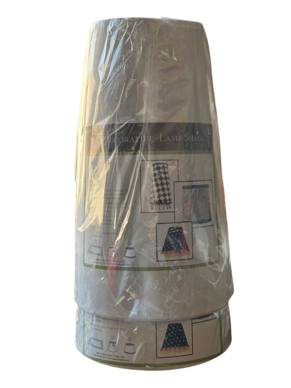 Set of 2 Self‑Adhesive Lampshades 4x6x10 – Hobby Lobby DIY Drum Shades, New